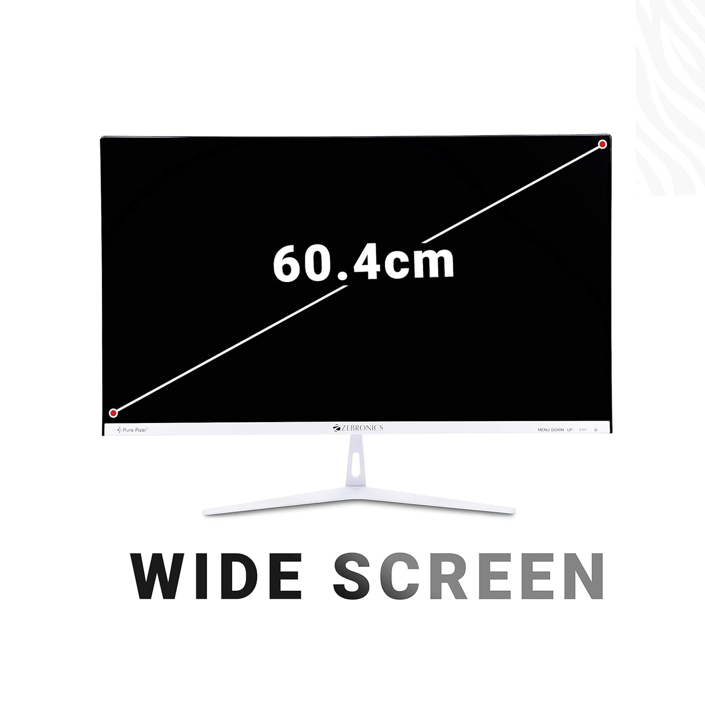 Zebronics 24 inch (60.4 cm) FHD LED Monitor | HDMI & VGA | Built-in Speaker | Slim Bezel | Metal Stand | Wall Mountable – ZEB-A24FHD