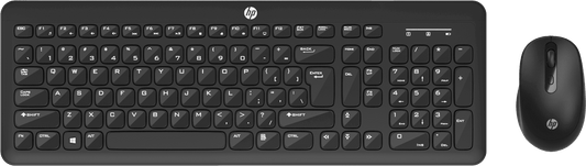 HP KM260 Wireless Keyboard and Mouse Combo (Full-Size, USB Receiver, Black)