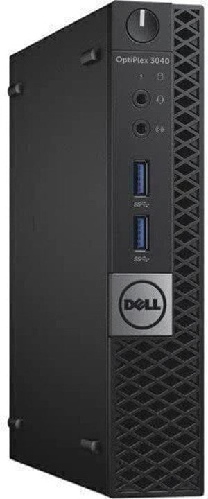 (Refurbished) OPTIPLEX 3040 Tiny Desktop - Windows 10, Intel® Core i3 6th Gen, 8GB DDR3L, 256GB SSD Mini PC (Black)