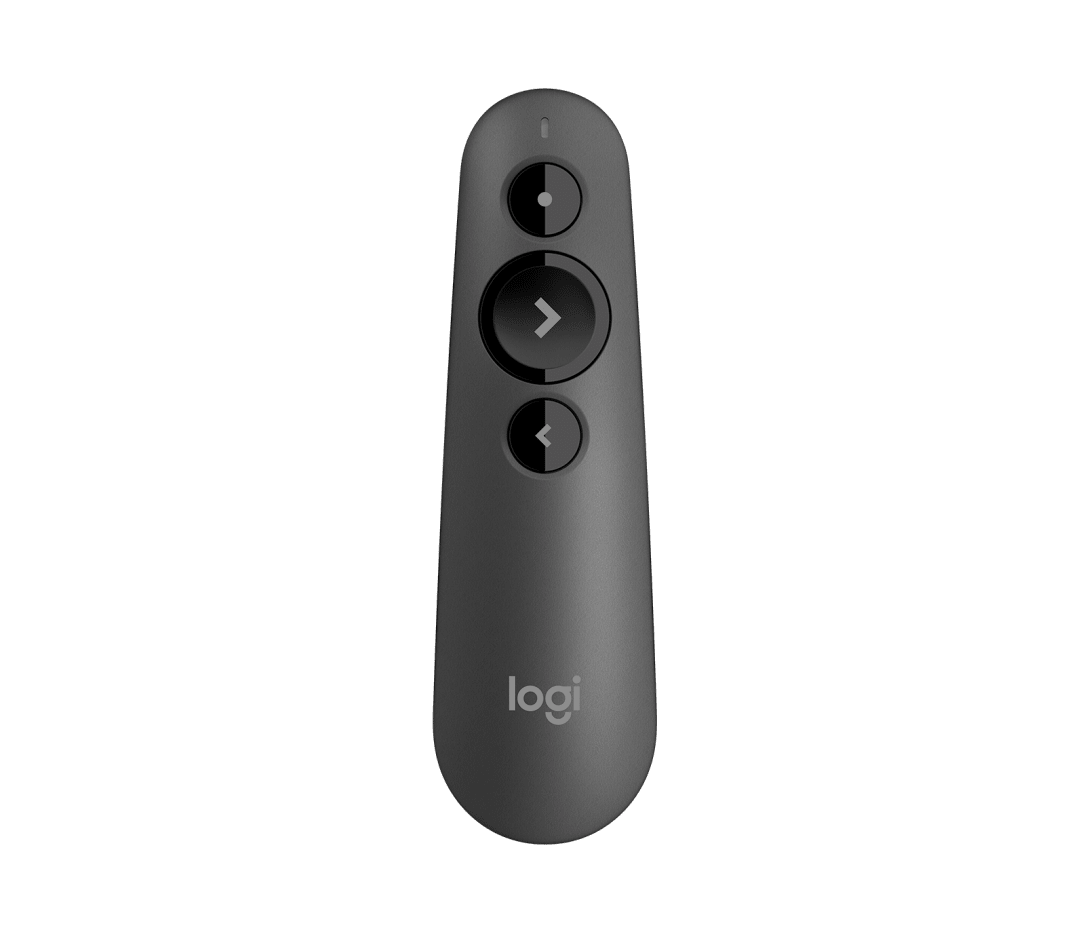 Logitech R500 Wireless Presenter with Red Laser Pointer (USB & Bluetooth, 20M Range, Graphite)