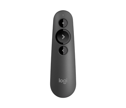 Logitech R500 Wireless Presenter with Red Laser Pointer (USB & Bluetooth, 20M Range, Graphite)