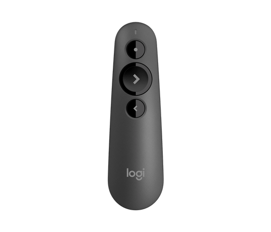 Logitech R500 Wireless Presenter with Red Laser Pointer (USB & Bluetooth, 20M Range, Graphite)