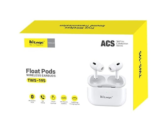 Hitage Float Pods TWS-195 Wireless Earbuds | 360Â° Air Conduction Stereo