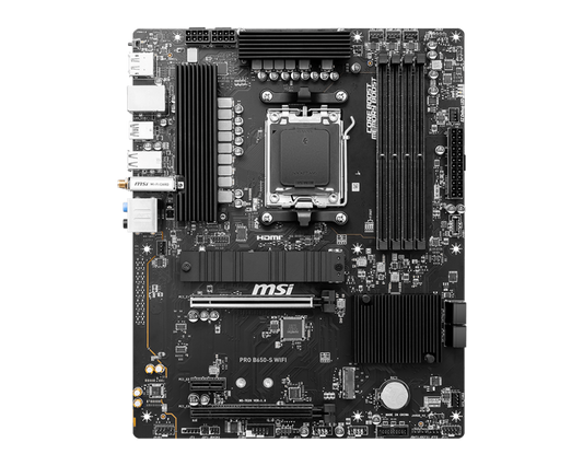 MSI PRO B650-S WIFI AMD AM5 Motherboard (DDR5/PCIe 4.0/Wi-Fi 6E/USB 3.2 Gen2)