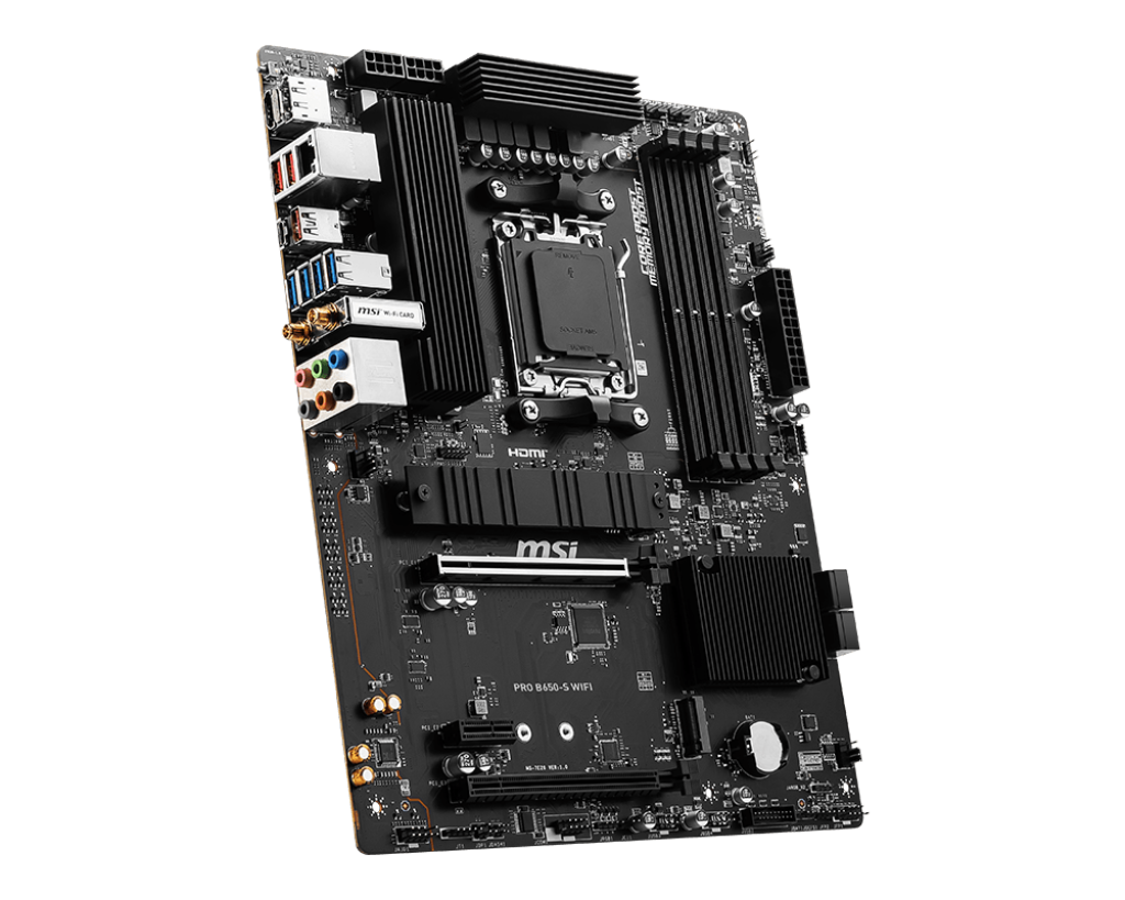 MSI PRO B650-S WIFI AMD AM5 Motherboard (DDR5/PCIe 4.0/Wi-Fi 6E/USB 3.2 Gen2)