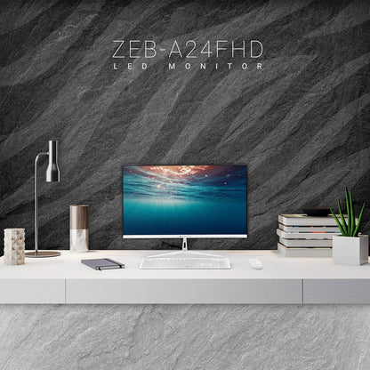 Zebronics 24 inch (60.4 cm) FHD LED Monitor | HDMI & VGA | Built-in Speaker | Slim Bezel | Metal Stand | Wall Mountable – ZEB-A24FHD