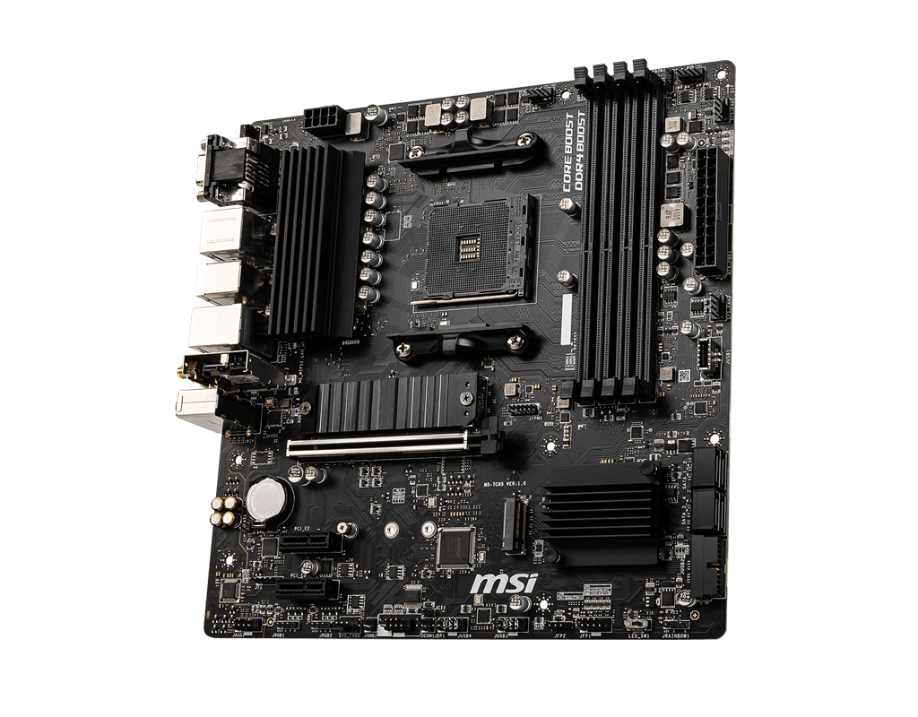 MSI B550M PRO-VDH WIFI AMD AM4 Motherboard (DDR4/PCIe 4.0/Wi-Fi/USB 3.2) 7C95-001R