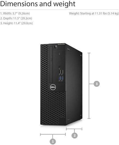 Optiplex 3050 Small Form Factor (SFF) Business Desktop PC, Intel i7-7700 Quad-Core 3.6 GHz, 16GB DDR4, 512GB NVMe SSD Windows 11 Pro